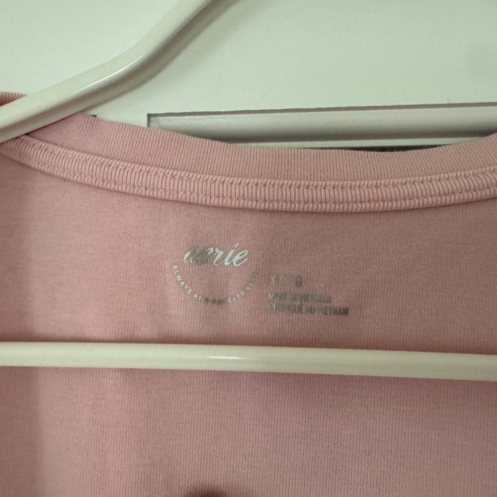 Aerie Pink Tie-Front Long Sleeve Top - Picture 12 of 12